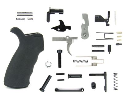 Picture of AR-15  Lower parts kit w/Black Rubberized Grip, US Made