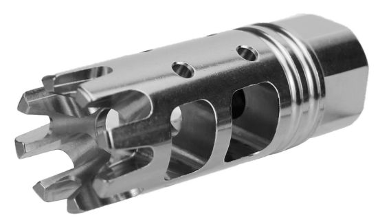 Picture of Crown muzzle brake,  1/2-24 TPI, Stainless steel, Made in USA