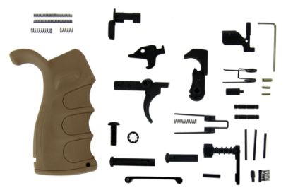 Picture of Tan, DPMS 308 compatible lower parts kit, US Made